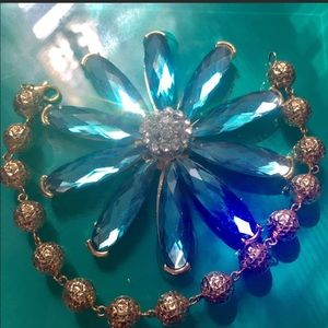 18k gold big ball bracelet